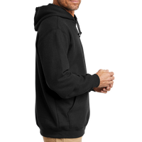 Carhartt Tall Midweight Hooded Sweatshirt, Black, Right Sleeve view