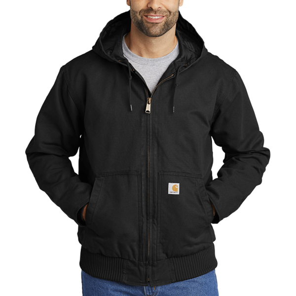Carhartt Tall Washed Duck Active Jac, Black, Front view