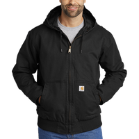 Carhartt Tall Washed Duck Active Jac, Black, Front view
