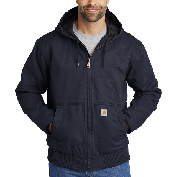 Carhartt Tall Washed Duck Active Jac, Navy, Front view
