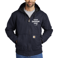 Carhartt Tall Washed Duck Active Jac, Navy, Front view, Mockup