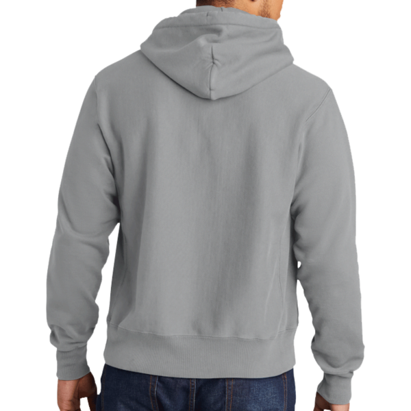 Champion Reverse Weave ® Garment Dyed Hooded Sweatshirt, Concrete, Back view