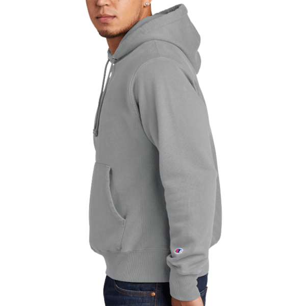 Champion Reverse Weave ® Garment Dyed Hooded Sweatshirt, Concrete, Left Sleeve view