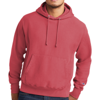 Champion Reverse Weave ® Garment Dyed Hooded Sweatshirt, Crimson, Front view