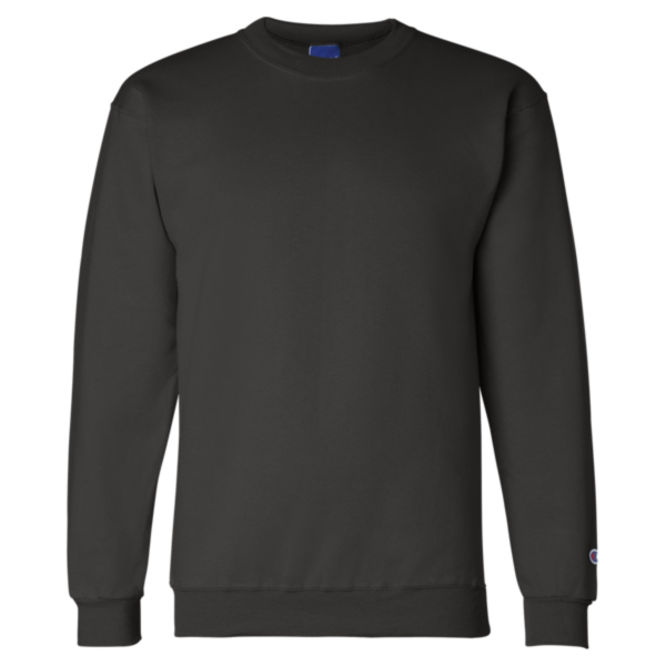 Champion Unisex Powerblend® Crewneck Sweatshirt, Black, Front view