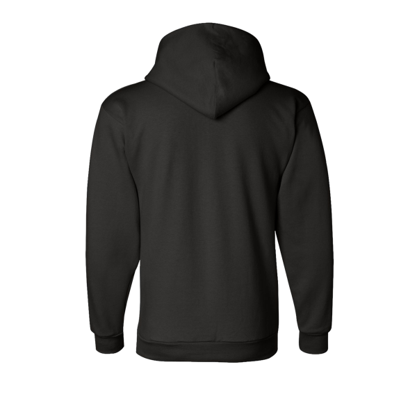 Champion Unisex Powerblend® Hooded Sweatshirt, Black, Back view