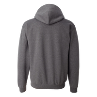 Champion Unisex Powerblend® Hooded Sweatshirt, Charcoal Heather, Back view