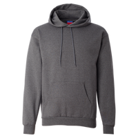 Champion Unisex Powerblend® Hooded Sweatshirt, Charcoal Heather, Front view