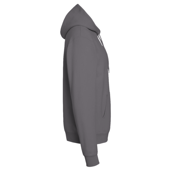 Champion Unisex Powerblend® Hooded Sweatshirt, Charcoal Heather, Right Sleeve view