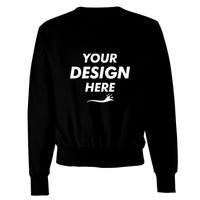 Champion Unisex Reverse Weave® Crewneck Sweatshirt, Black, Front view, Mockup