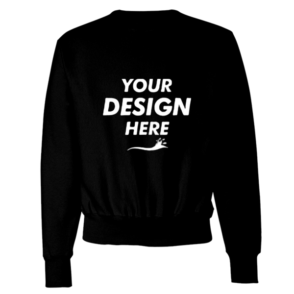Champion Unisex Reverse Weave® Crewneck Sweatshirt, Black, Front view, Mockup
