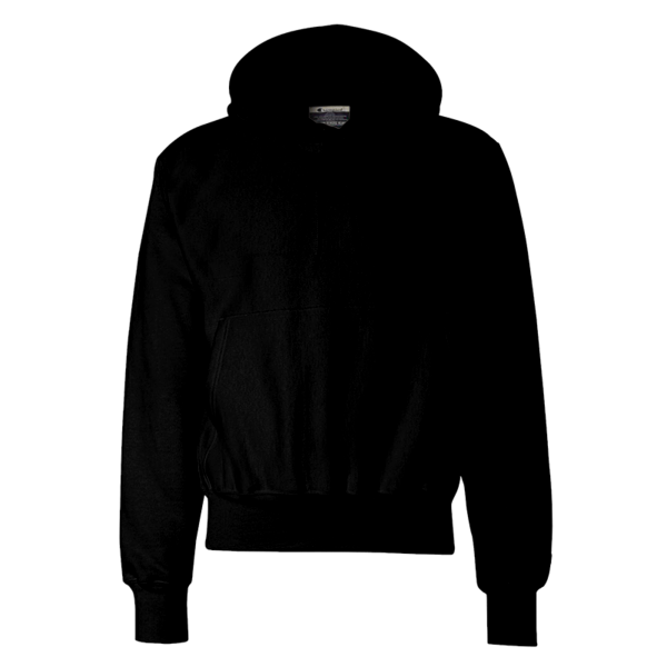 Champion Unisex Reverse Weave® Hooded Sweatshirt, Black, Front view