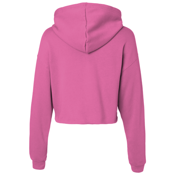 Colortone Women's Tie-Dyed Crop Hooded Sweatshirt, Cotton Candy, Back view