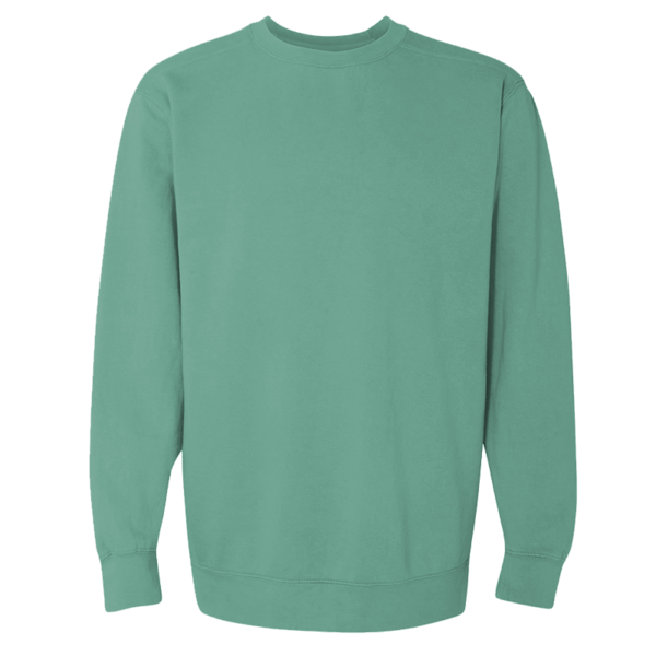 Comfort Colors Unisex Garment-Dyed Crewneck Sweatshirt, Seafoam, Front view