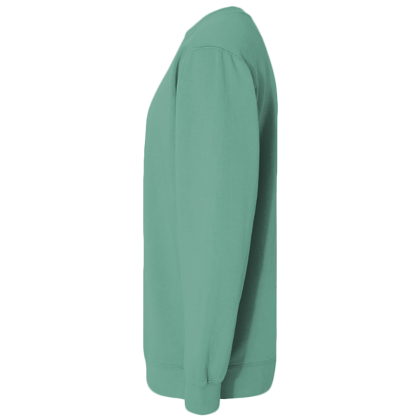 Comfort Colors Unisex Garment-Dyed Crewneck Sweatshirt, Seafoam, Left Sleeve view