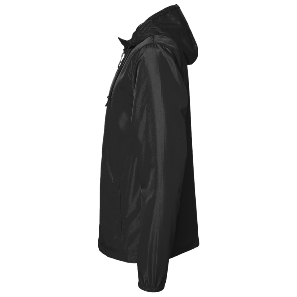 Core 365 Men's Climate Seam Sealed Lightweight Variegated Ripstop Jacket, Black, Left Sleeve view