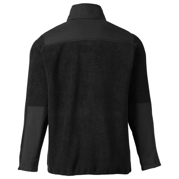 Core 365 Men's Journey Summit Hybrid Full-Zip, Black / Black, Back view