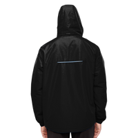 Core 365 Men's Tall Profile Fleece-Lined All-Season Jacket, Black, Back view