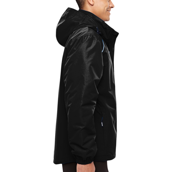 Core 365 Men's Tall Profile Fleece-Lined All-Season Jacket, Black, Right Sleeve view