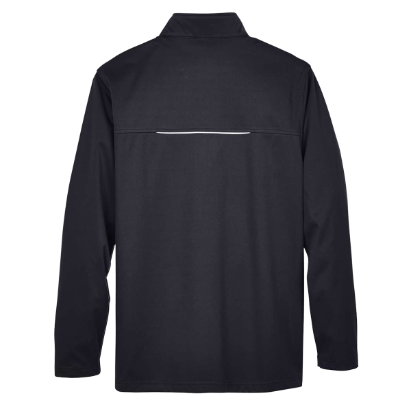 Core 365 Men's Tall Techno Lite Three-Layer Knit Tech-Shell, Black, Back view