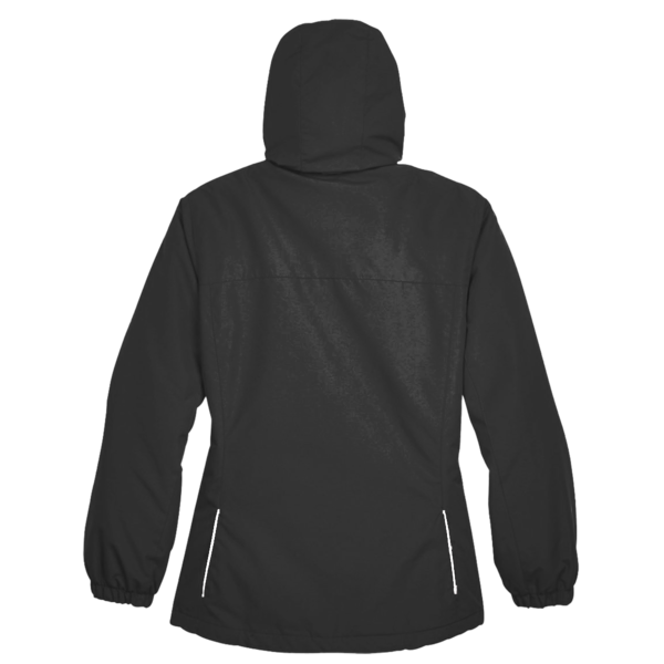Core 365 Women's Profile Fleece-Lined All-Season Jacket, Black, Back view