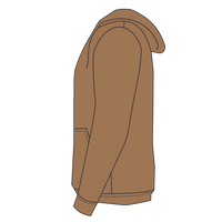 CornerStone Heavyweight Full Zip Hooded Sweatshirt with Thermal Lining, Duck Brown, Left Sleeve (Long) view