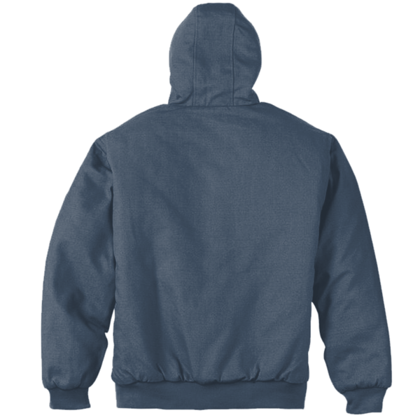 CornerStone Heavyweight Full Zip Hooded Sweatshirt with Thermal Lining, Navy, Back view