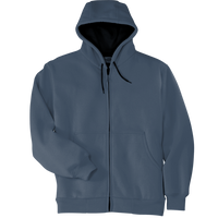 CornerStone Heavyweight Full Zip Hooded Sweatshirt with Thermal Lining, Navy, Front view