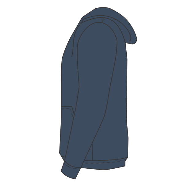 CornerStone Heavyweight Full Zip Hooded Sweatshirt with Thermal Lining, Navy, Left Sleeve (Long) view
