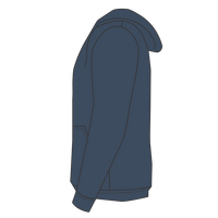 CornerStone Heavyweight Full Zip Hooded Sweatshirt with Thermal Lining, Navy, Left Sleeve (Long) view