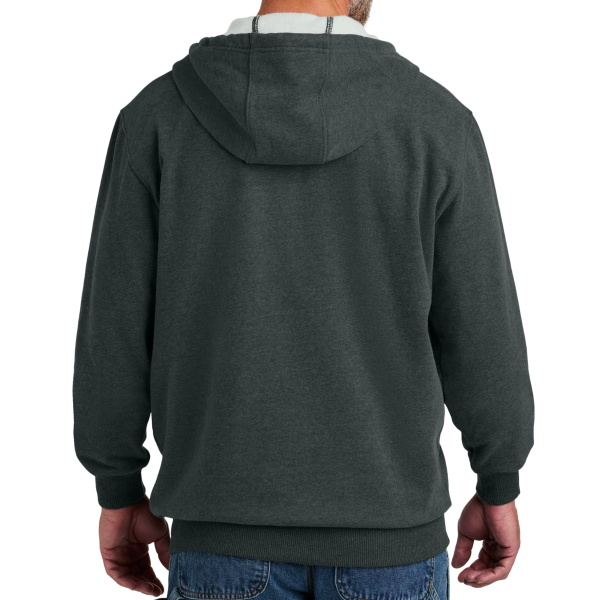 CornerStone Tough Fleece Full Zip Hoodie, Charcoal Heather, Back view