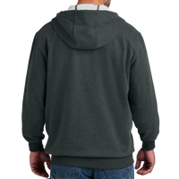 CornerStone Tough Fleece Full Zip Hoodie, Charcoal Heather, Back view