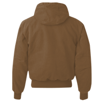 DRI DUCK Men's Cheyenne Boulder Cloth™ Hooded Jacket with Tricot Quilt Lining, Field Khaki, Back view
