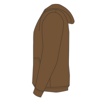 DRI DUCK Men's Cheyenne Boulder Cloth™ Hooded Jacket with Tricot Quilt Lining, Field Khaki, Left Sleeve (Long) view