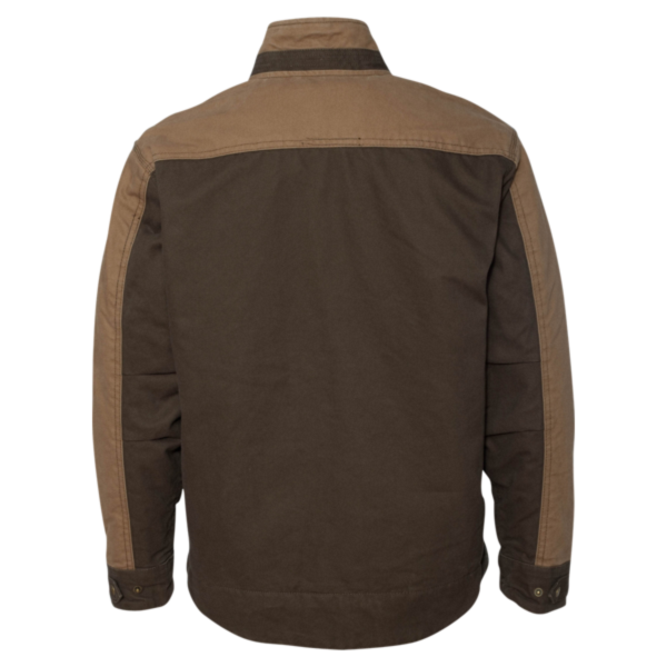 DRI DUCK Men's Horizon Boulder Cloth™ Canvas Jacket, Tobacco / Field Khaki, Back view