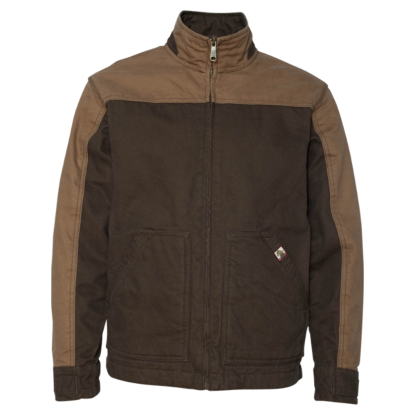 DRI DUCK Men's Horizon Boulder Cloth™ Canvas Jacket, Tobacco / Field Khaki, Front view