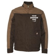 DRI DUCK Men's Horizon Boulder Cloth™ Canvas Jacket, Tobacco / Field Khaki, Front view, Mockup