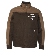 DRI DUCK Men's Horizon Boulder Cloth™ Canvas Jacket, Tobacco / Field Khaki, Front view, Mockup