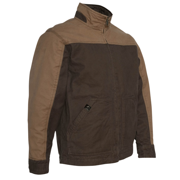 DRI DUCK Men's Horizon Boulder Cloth™ Canvas Jacket, Tobacco / Field Khaki, Right Sleeve view