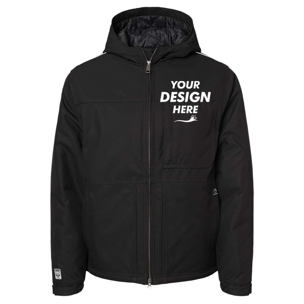 DRI DUCK Men's Kodiak Jacket, Black, Front view, Mockup