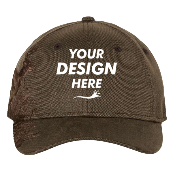 DRI DUCK Running Buck Cap, Brown Waxy Canvas / Brown Waxy Canvas, Front view, Mockup