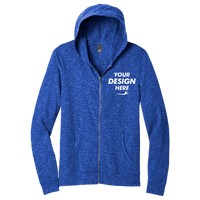 District Medal Full Zip Hoodie, Deep Royal, Front view, Mockup