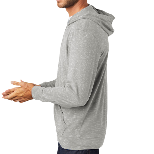 District Medal Full Zip Hoodie, Light Grey, Left Sleeve view