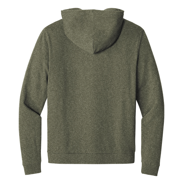 District Perfect Tri ® Fleece Full Zip Hoodie, Military Green Frost, Back view