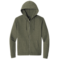 District Perfect Tri ® Fleece Full Zip Hoodie, Military Green Frost, Front view