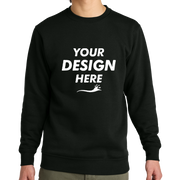 District V.I.T. Fleece Crew, Black, Front view, Mockup