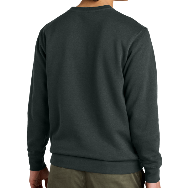 District V.I.T. Fleece Crew, Charcoal, Back view