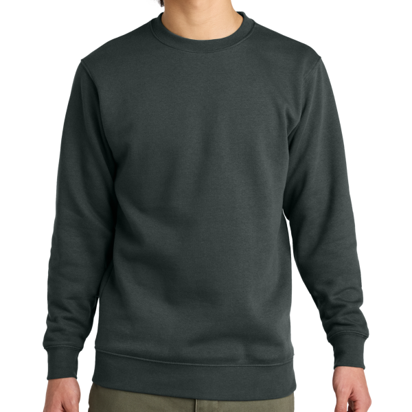 District V.I.T. Fleece Crew, Charcoal, Front view