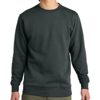 District V.I.T. Fleece Crew, Charcoal, Front view