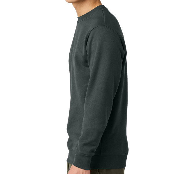 District V.I.T. Fleece Crew, Charcoal, Left Sleeve view